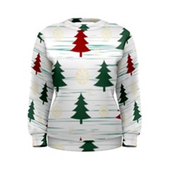 Christmas Tree Snowflake Pattern Women s Sweatshirt by Sarkoni