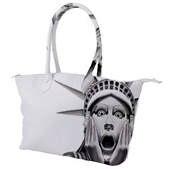 Funny Statue Of Liberty Parody Canvas Shoulder Bag by Sarkoni