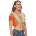 Ring Kringel Background Abstract Red Twist Front Crop Top View3