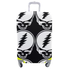 Black And White Deadhead Grateful Dead Steal Your Face Pattern Luggage Cover (medium) by Sarkoni