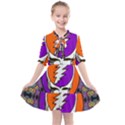 Gratefuldead Grateful Dead Pattern Kids  All Frills Chiffon Dress View1