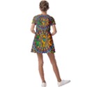 Grateful Dead Pattern Kids  Short Sleeve Pinafore Style Dress View2