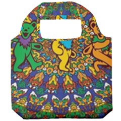 Grateful Dead Pattern Foldable Grocery Recycle Bag by Sarkoni