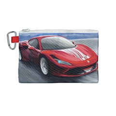 Red Ferrari Canvas Cosmetic Bag (medium) by ArtByThree