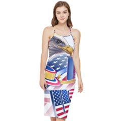 Independence Day United States Of America Bodycon Cross Back Summer Dress by Ket1n9