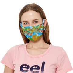 World Map Crease Cloth Face Mask (adult) by Ket1n9