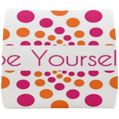 Be Yourself Pink Orange Dots Circular Seat Cushion by Ket1n9
