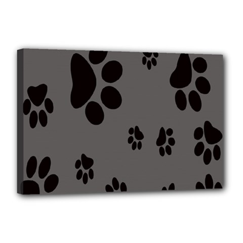 Dog-foodprint Paw Prints Seamless Background And Pattern Canvas 18  X 12  (stretched) by Ket1n9