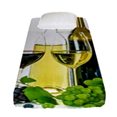 White-wine-red-wine-the-bottle Fitted Sheet (single Size) by Ket1n9