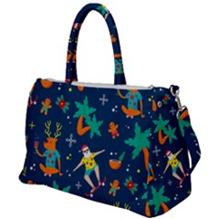 Colorful Funny Christmas Pattern Duffel Travel Bag by Ket1n9