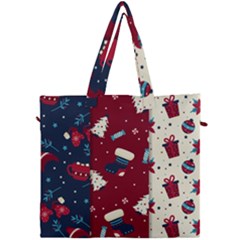 Flat Design Christmas Pattern Collection Art Canvas Travel Bag by Ket1n9