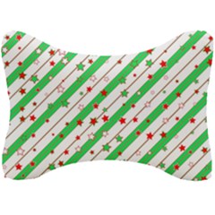Christmas Paper Stars Pattern Texture Background Colorful Colors Seamless Seat Head Rest Cushion by Ket1n9