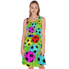 Balls Colors Knee Length Skater Dress With Pockets by Ket1n9
