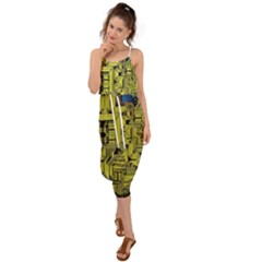 Technology Circuit Board Waist Tie Cover Up Chiffon Dress by Ket1n9