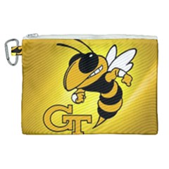 Georgia Institute Of Technology Ga Tech Canvas Cosmetic Bag (xl) by Ket1n9