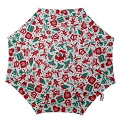 Background Vector Texture Christmas Winter Pattern Seamless Hook Handle Umbrellas (small) by Grandong
