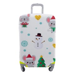 Christmas-seamless-pattern-with-cute-kawaii-mouse Luggage Cover (small) by Grandong