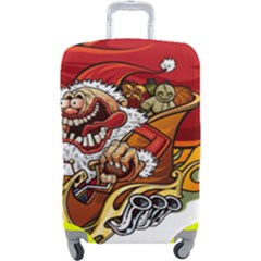 Funny Santa Claus Christmas Luggage Cover (large) by Grandong