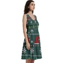 Beautiful-knitted-christmas-pattern -- Sleeveless V-Neck Skater Dress with Pockets View3