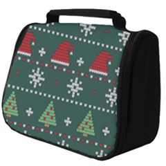 Beautiful-knitted-christmas-pattern -- Full Print Travel Pouch (big) by Grandong