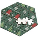 Beautiful-knitted-christmas-pattern -- Wooden Puzzle Hexagon View2