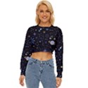 Starry Night  Space Constellations  Stars  Galaxy  Universe Graphic  Illustration Lightweight Long Sleeve Sweatshirt View1