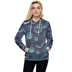 Psychedelic Mushrooms Background Women s Lightweight Drawstring Hoodie by Ravend