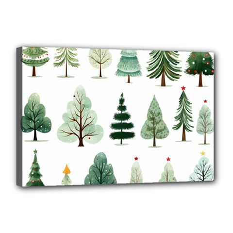 Christmas Trees Canvas 18  X 12  (stretched) by Vaneshop
