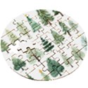 Christmas Trees Wooden Puzzle Round View3