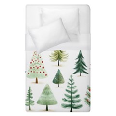 Christmas Xmas Trees Duvet Cover (single Size) by Vaneshop