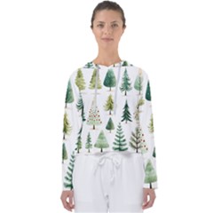 Christmas Xmas Trees Women s Slouchy Sweat by Vaneshop