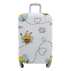 Bee Art Pattern Design Wallpaper Background Print Luggage Cover (small) by Vaneshop