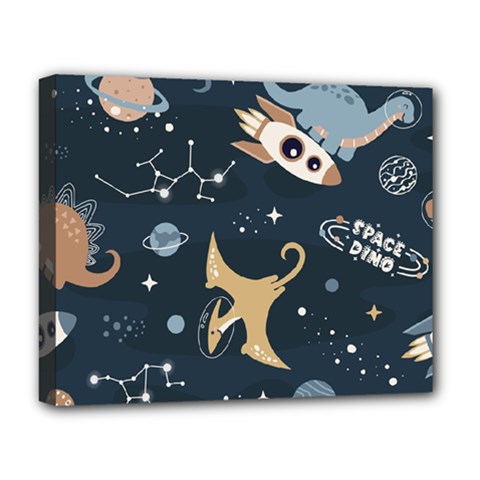 Space Theme Art Pattern Design Wallpaper Deluxe Canvas 20  X 16  (stretched) by Vaneshop