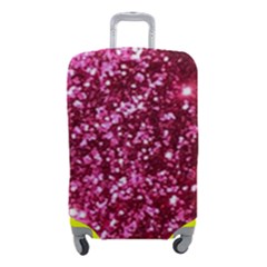 Pink Glitter Luggage Cover (small) by Amaryn4rt