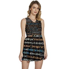 Close Up Code Coding Computer Sleeveless High Waist Mini Dress by Amaryn4rt