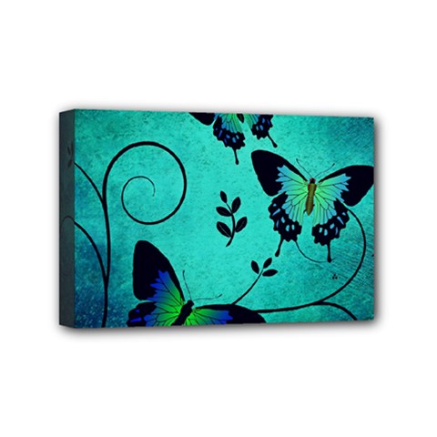 Texture Butterflies Background Mini Canvas 6  X 4  (stretched) by Amaryn4rt
