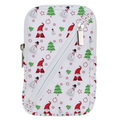 Santa Claus Snowman Christmas Xmas Belt Pouch Bag (small) by Amaryn4rt