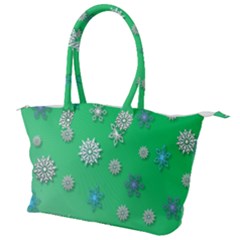 Snowflakes-winter-christmas-overlay Canvas Shoulder Bag by Amaryn4rt