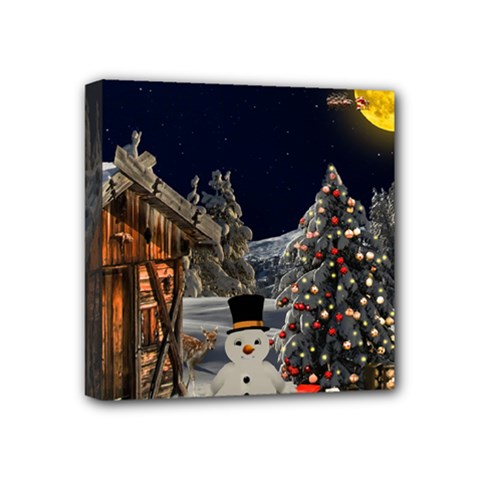 Christmas-landscape Mini Canvas 4  X 4  (stretched) by Amaryn4rt