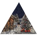 Christmas-landscape Wooden Puzzle Triangle View1