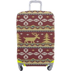 Beautiful-knitted-christmas-pattern Xmas Luggage Cover (large) by Amaryn4rt
