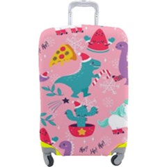 Colorful-funny-christmas-pattern Ho Ho Ho Luggage Cover (large) by Amaryn4rt