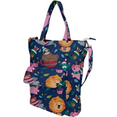 Funny-animal Christmas-pattern Shoulder Tote Bag by Amaryn4rt