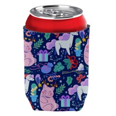 Colorful-funny-christmas-pattern Pig Animal Can Holder by Amaryn4rt