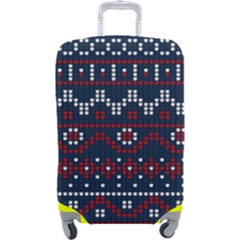 Christmas-concept-with-knitted-pattern Luggage Cover (large) by Amaryn4rt