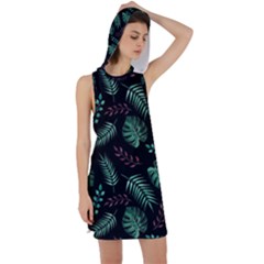Geometric-seamless-pattern Racer Back Hoodie Dress by Amaryn4rt