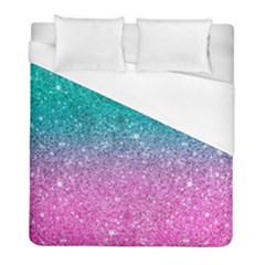 Pink And Turquoise Glitter Duvet Cover (full/ Double Size) by Sarkoni