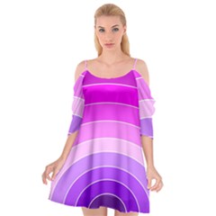 Pink Rainbow Purple Design Pattern Cutout Spaghetti Strap Chiffon Dress by Pakjumat