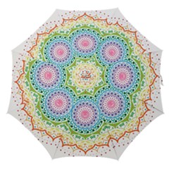 Mandala Pattern Rainbow Pride Straight Umbrellas by Vaneshop
