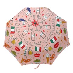 Food Pattern Italia Folding Umbrellas by Sarkoni
